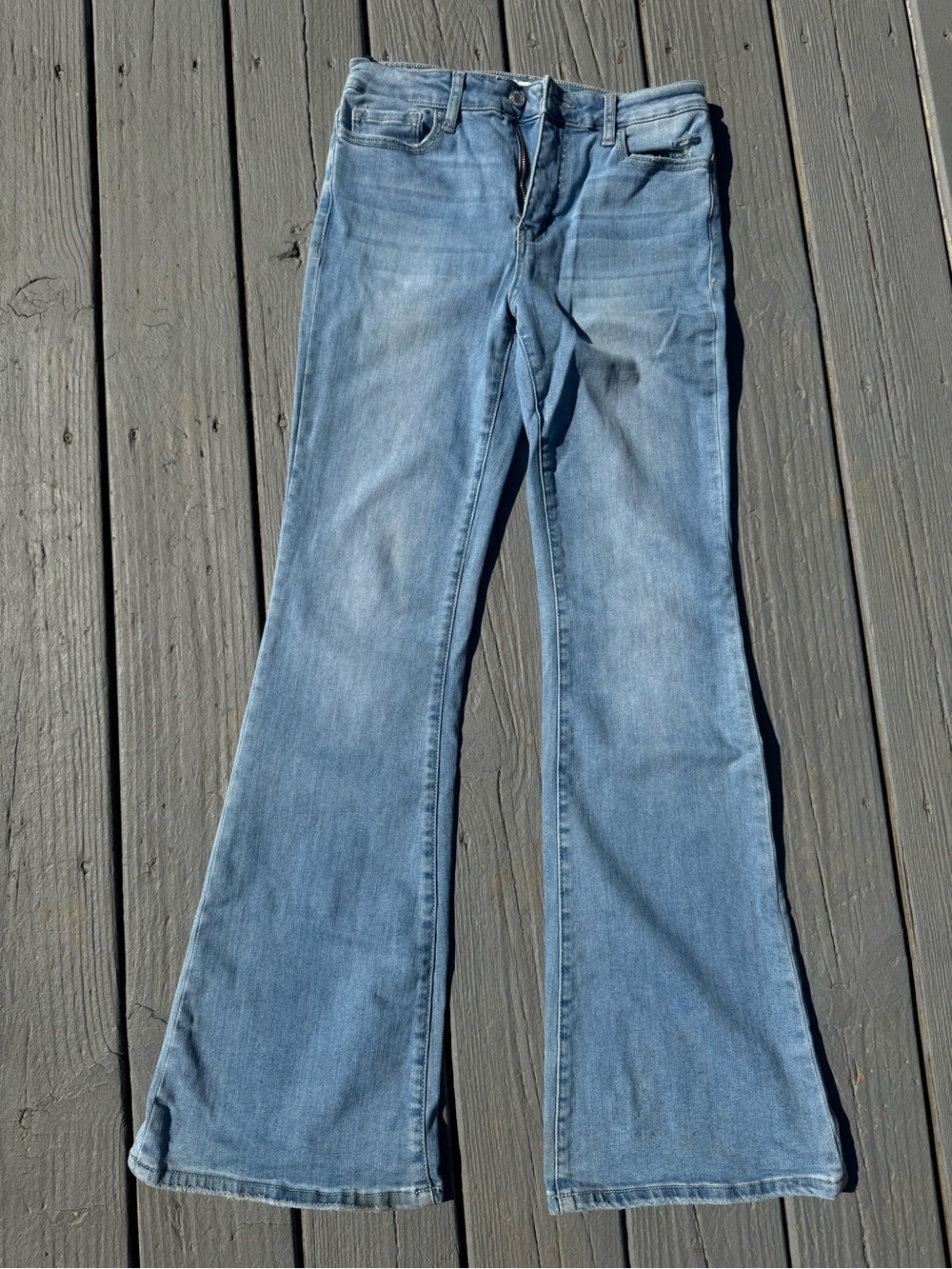 Vervet Light Blue High-Rise Flare Jeans Women's Denim